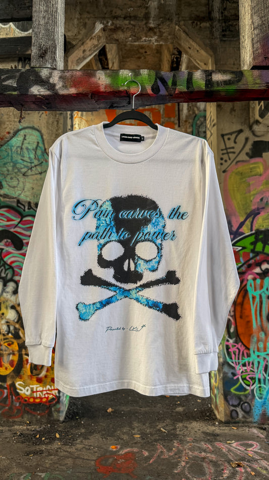 Blue “Pain Is Power” Long Sleeve